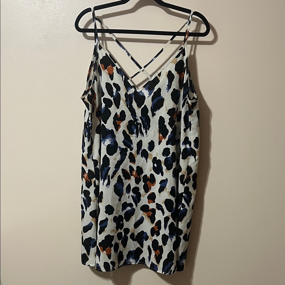 SHEIN Leopard Print Dress - Black, Blue, Orange